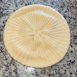 ARIS Womens Ribbed Knit Lightweight‎ Beret Hat Beige One Size